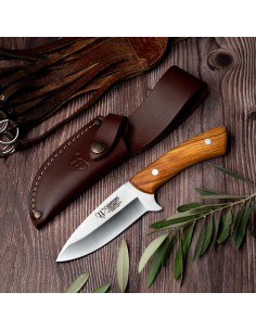 Cuchillo desollador mango olivo (21,5 cm.)