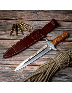 Finishing-Jagdmesser, Olivengriff