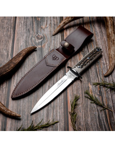 Cuchillo remate de caza Cudeman daga asta de ciervo