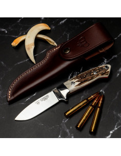 Cuchillo colección caza, mango ciervo
