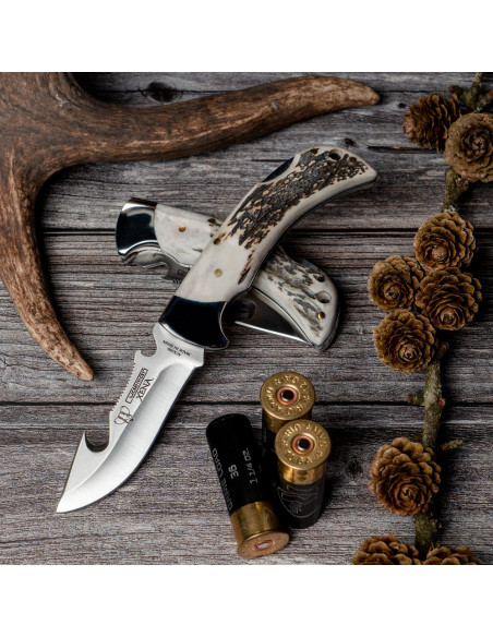 Cudeman kniv hjortegevir skinner