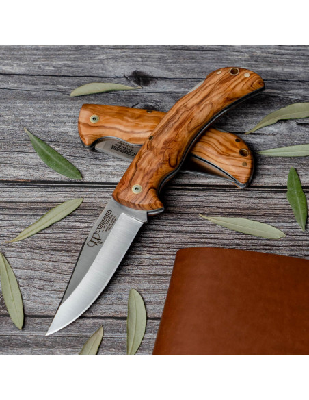 Jagdmesser mit Olivengriff, Klinge...