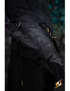 Shadow Warrior suède leren armbanden, zwart 2