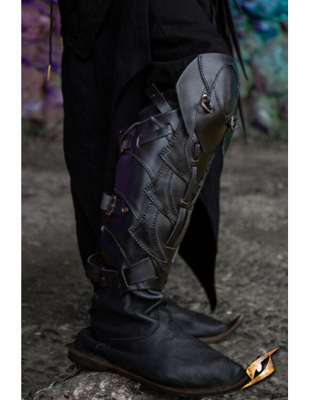 Shadow Warriors lædergreves, sort