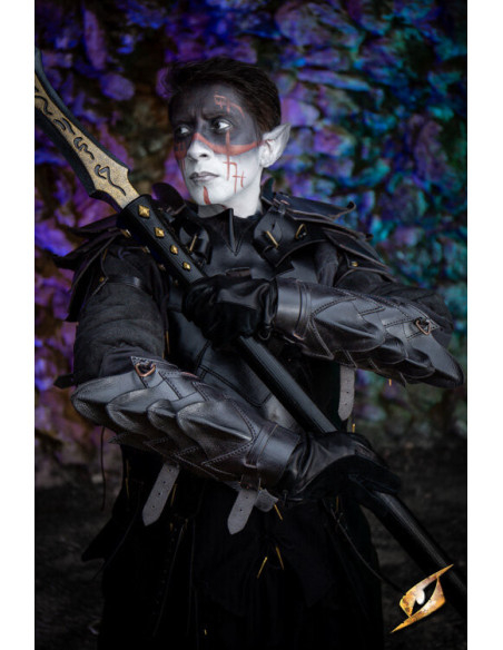 Shadow Warrior leren bretels, zwart