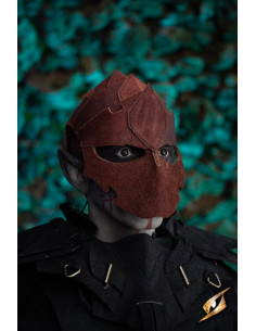 Attentätermaske aus Wildleder, braun