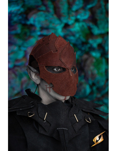 Assassin maske i ruskind, brun