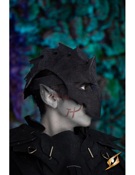 Assassin maske i ruskind, sort