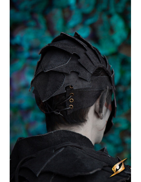 Assassin maske i ruskind, sort