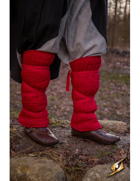 Gewatteerde kanen- en armbandenset, rood