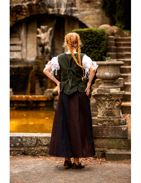 Middelaldervest kvindemodel Selma, grøn