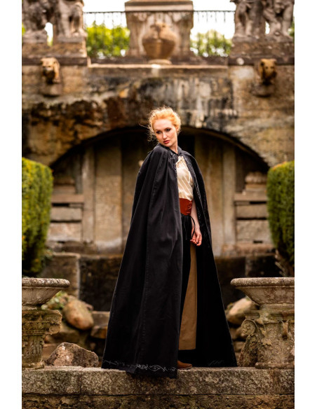 Capa medieval Erna de algodón con...