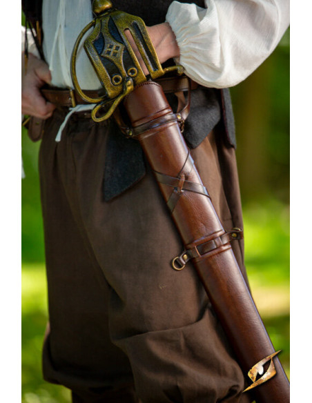 Zwaardfoedraal voor bruine riemen (94...