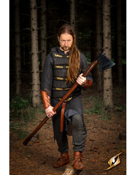 Keltisk lamelrustning i ruskind, sort