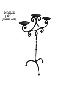 Candelabro de castillo medieval forjado a mano