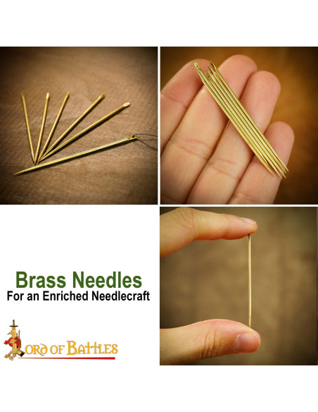 Pakke med 5 massive middelaldernåle...