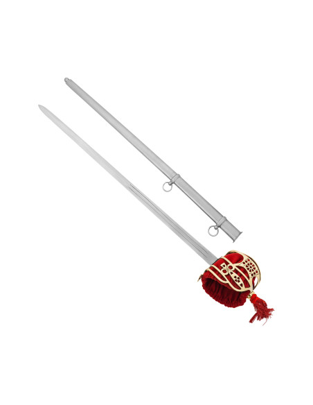 Skotsk kurvesværd med skede (100,5 cm.)