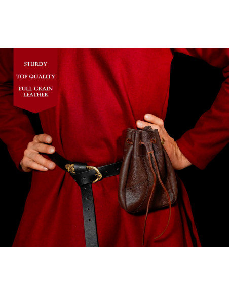 Middeleeuwse bruine hoornen heuptas...