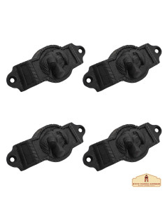 Set van 4 middeleeuwse smeedijzeren handvatten in...