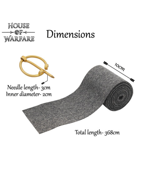 Viking wollen wikkelwanten met knoop,...