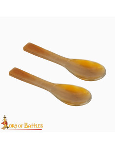 Juego de 2 cucharas de cuerno auténtico (12,7 cm.) 2