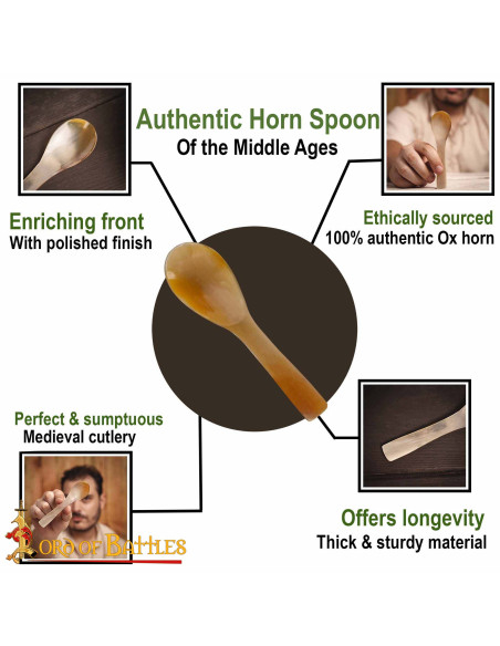 Set mit 2 Löffeln aus echtem Horn...