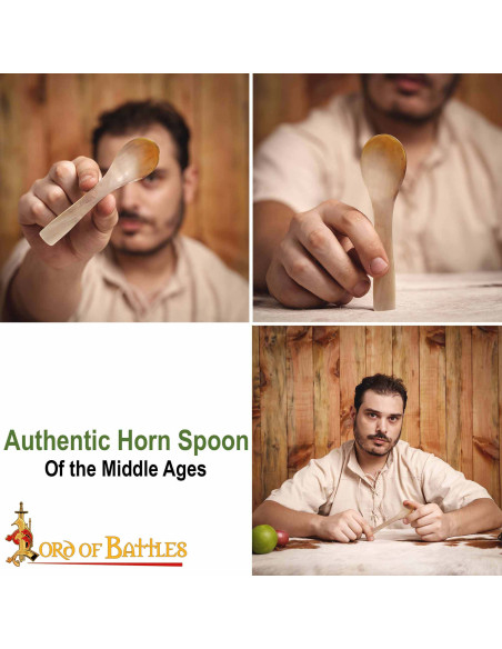 Sæt med 2 ægte hornskeer (12,7 cm.)