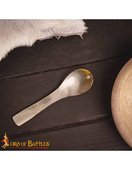 Set van 2 echt hoornen lepels (12,7 cm.)