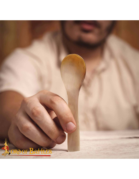 Set van 2 echt hoornen lepels (12,7 cm.)