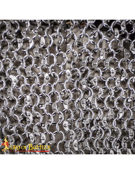 Piernas cota de malla acero dulce,...