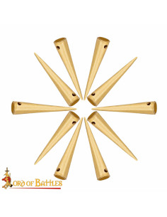 Pack 10 herretes medievales en latón macizo (2,6 cm.) 2