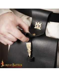 Cortesano del Rey Gürteltasche aus schwarzem Leder 2