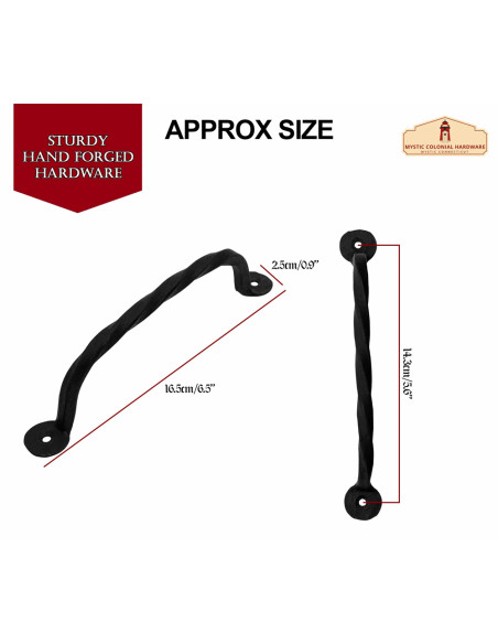 Sæt med 2 rustikke middelalderhåndtag...