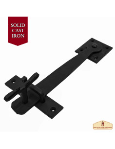 Pestillo para puerta medieval hierro forjado (22 cm.) 2