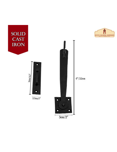 Middeleeuwse smeedijzeren deurgrendel...