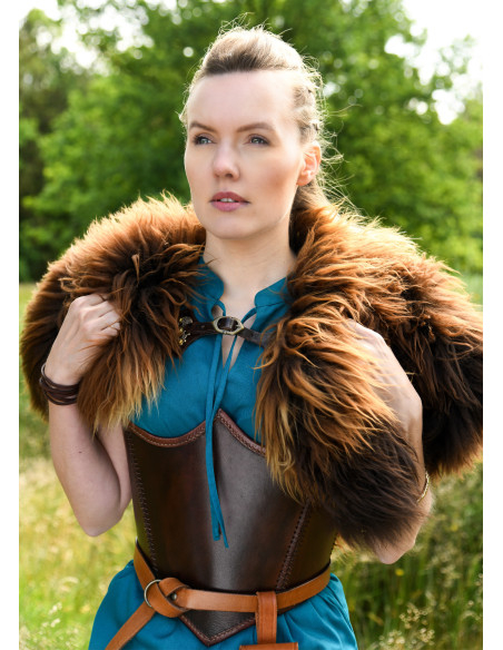 Middelalderlig læderkorset, brun farve