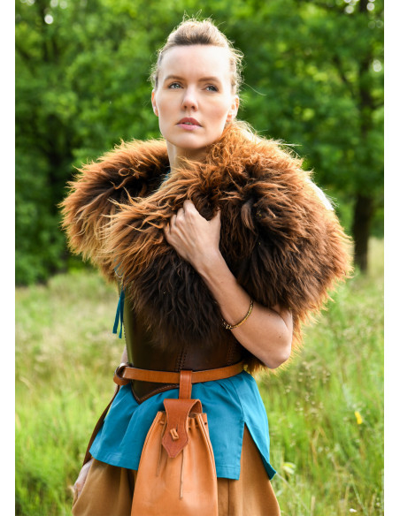 Middelalderlig læderkorset, brun farve