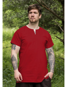 Túnica medieval manga corta modelo Sigmund, rojo