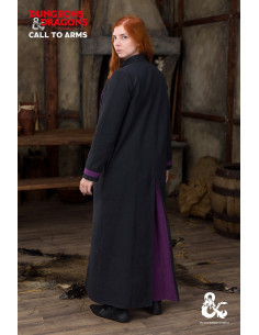 Túnica de Brujo Dungeons and Dragons, negro-morado 2