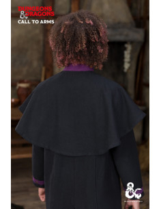 Capa corta Brujo Dungeons and Dragons, negro-morado 2