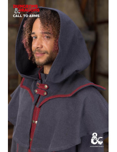 Gugel Warlock Dungeons and Dragons, grå-rød