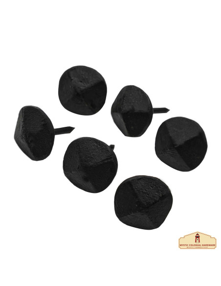 Sæt med 6 smedejernssøm sort finish...