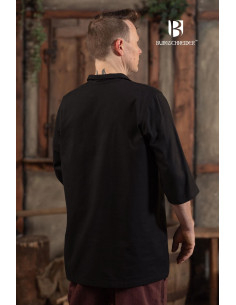 Mittelalterliches Sommerhemd Aton, schwarz 2