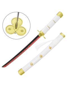 Zoros weißes Enma-Miniatur-Katana – einteilig