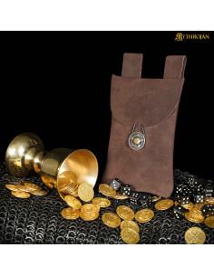 Bolsa riñonera medieval para recreacionistas, marrón oscuro 2