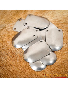 Pak 100 metalen stukken Lamellair pantser, zacht staal 2