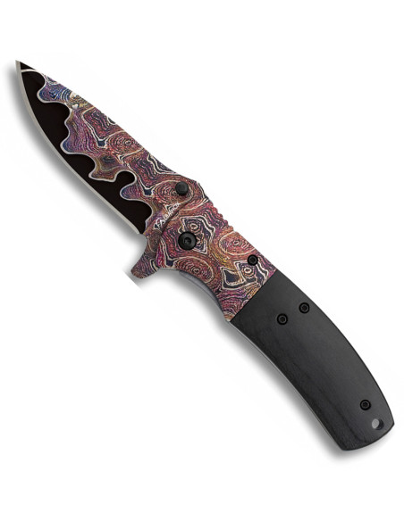 Navaja Albainox diseño 3D damasco...