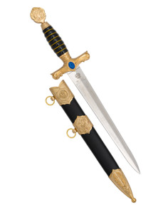 Gouden sierdolk met schede (35,20 cm.)