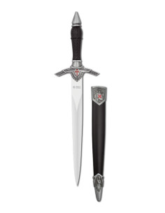 Dekorativer Templerdolch mit Scheide (39 cm).