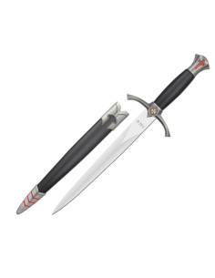 Tempelierskruisdolk met decoratieve schede (39,60 cm)